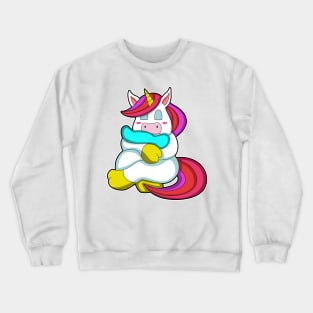 Unicorn at Sleeping with Pillow Crewneck Sweatshirt